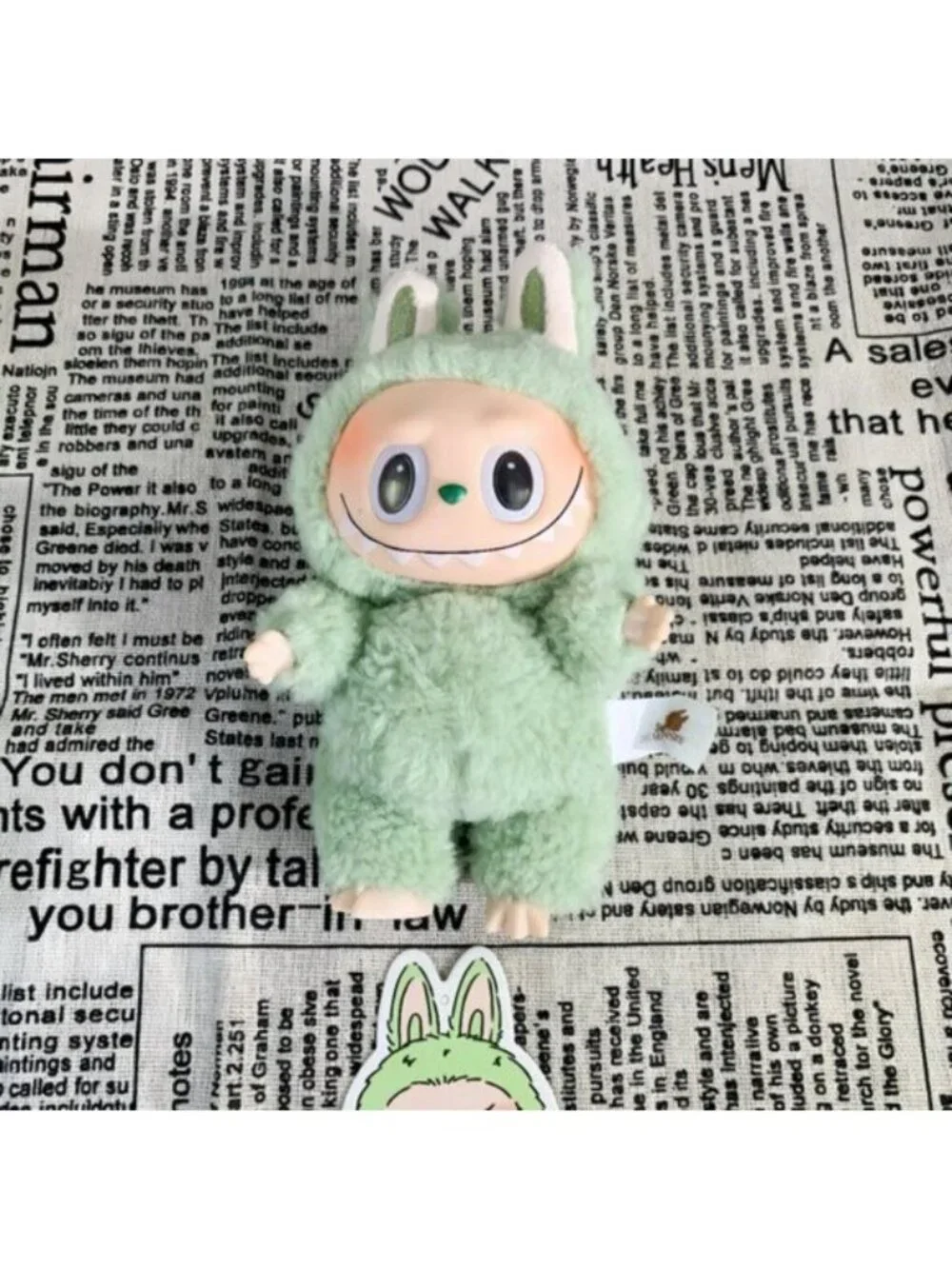 Green Plush Keychain Accessory - Picture 4 of 7